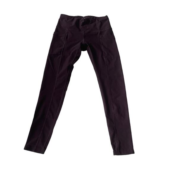 Apana Leggings Full Length Workout Yoga Exercise with Pockets Purple S EUC - Picture 1 of 8